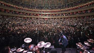IN THE COURT OF THE CRIMSON KING still Tony Levin at The Royal Albert Hall - Credit Toby Amies